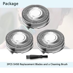 Sh50/52 Shaver Replacement Heads for Philips Norelco Series 5000 Shaver, New Upgrade Shaver Replacement Blades Compatible with AquaTouch (S5xxx), PowerTouch (PT8xx, PT7xx) and AquaTouch (AT8xx, AT7xx)