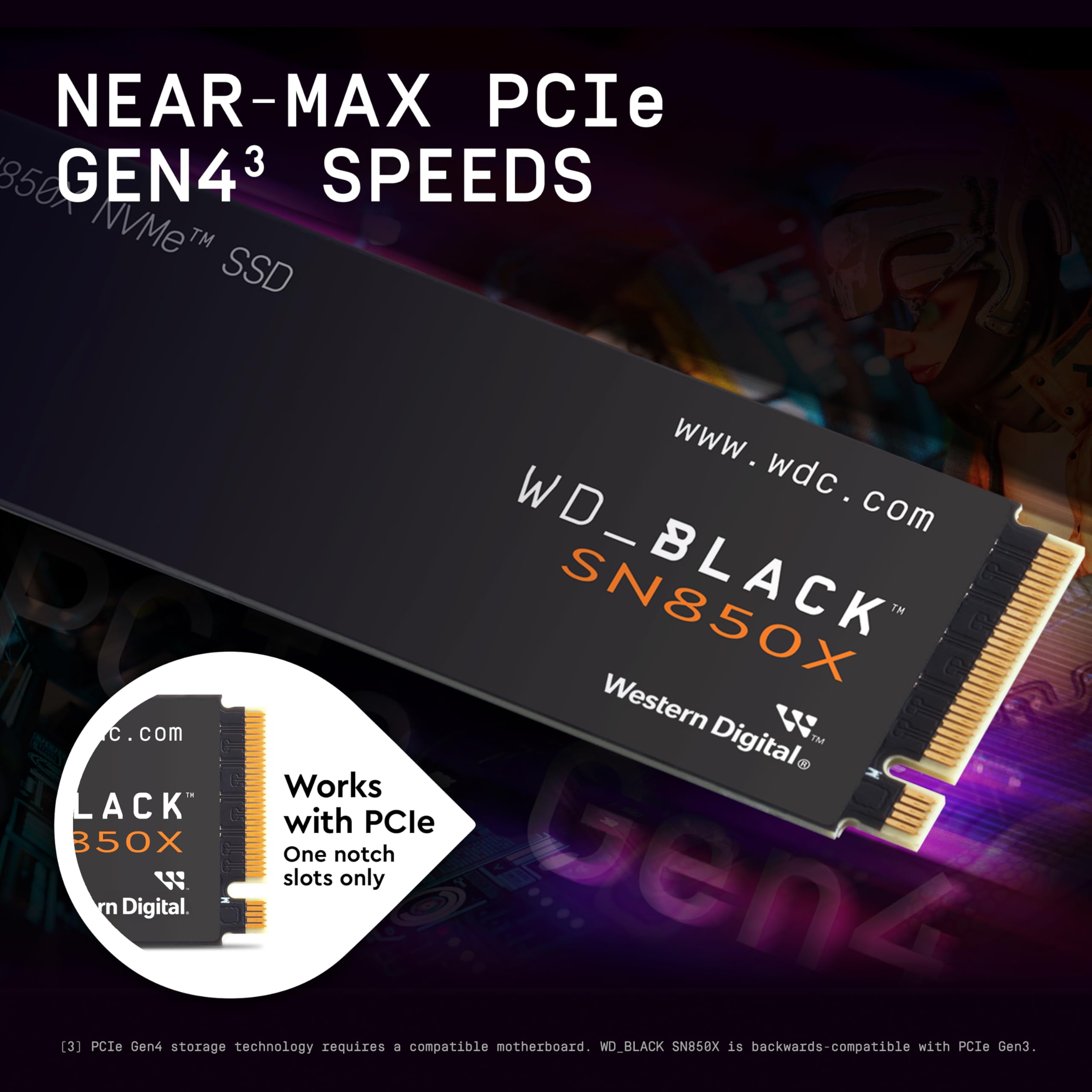 WD_BLACK 2TB SN850X NVMe Internal Gaming SSD Solid State Drive - Gen4 PCIe, M.2 2280, Up to 7,300 MB/s - WDS200T2X0E