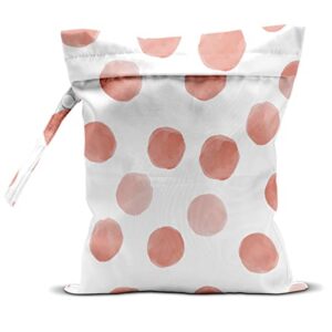 zcyxuuw wet bag, wet dry bag, wet bag for swimsuit, travel, beach, pool, diapers, dirty yoga gym clothes, makeup bag, waterproof reusable polka dot decor geometric polka dot