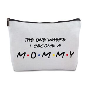 new mommy gift pregnancy gifts for first time moms zipper makeup bag travel cosmetic bag the one where i become a mommy bag first time mom gift mommy to be gift baby shower announcements ideas