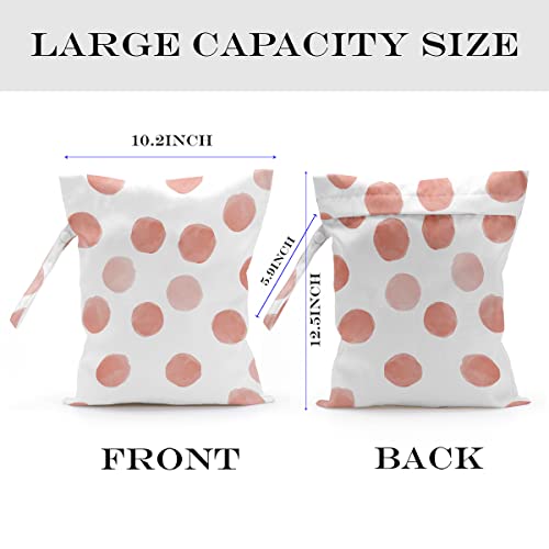 zcyxuuw Wet Bag, Wet Dry Bag, Wet Bag for Swimsuit, Travel, Beach, Pool, Diapers, Dirty Yoga Gym Clothes, Makeup Bag, Waterproof Reusable Polka Dot Decor Geometric Polka Dot