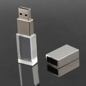 Custom 16GB USB Flash Pen Drive Personalized with Your Logo, Customize Music DJ Gift Logo USB 2.0 Crystal USB Memory Stick Thumb,Engrave Name/Photography/Wedding/Car Logo Gift (16GB Silver)