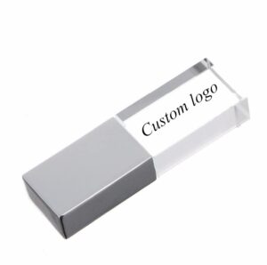 custom 16gb usb flash pen drive personalized with your logo, customize music dj gift logo usb 2.0 crystal usb memory stick thumb,engrave name/photography/wedding/car logo gift (16gb silver)