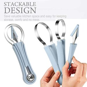 Carving Knife Cutting Knife Ball Digger Three-Piece Combination Set Platter Tool Creative Carving Knife Watermelon Digging Ba