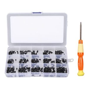 KUIDAMOS Laptop Screws, Portable Sturdy Durable Replacement Notebook Computer Screws Carbon Steel with Storage Box for Electronic Repair for Laptop Repairs