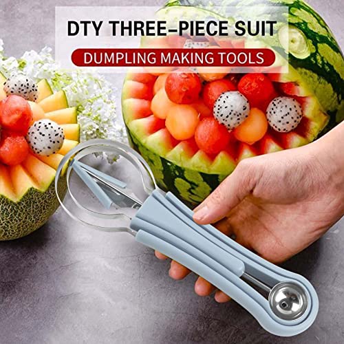 Carving Knife Cutting Knife Ball Digger Three-Piece Combination Set Platter Tool Creative Carving Knife Watermelon Digging Ba