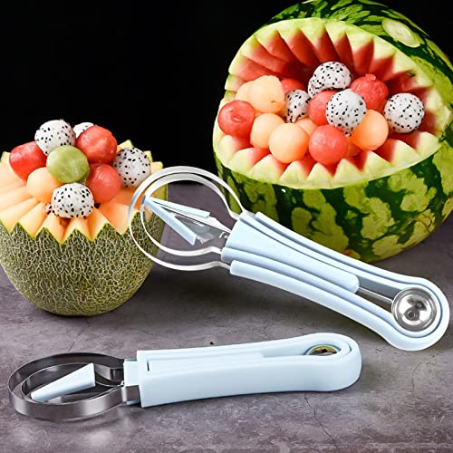 Carving Knife Cutting Knife Ball Digger Three-Piece Combination Set Platter Tool Creative Carving Knife Watermelon Digging Ba