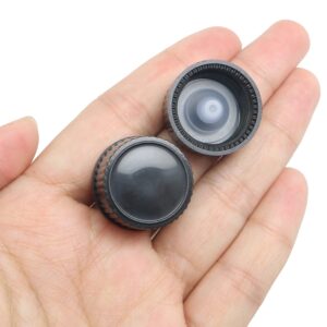 MEETOOT 16pcs Phenolic Resin Cover 18mm Black Poly Seal Screw Caps for Daily Chemicals, Food, Cosmetics Bottles