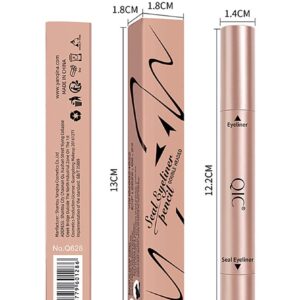 Go Ho Liquid Eyeliner Stamp Wingliner,Black Winged Eyeliner Stamps for Cat Eyes,Long lasting Super Slim Precise Felt Tip Liquid Eye Liner Tattoo Tools,1 PC