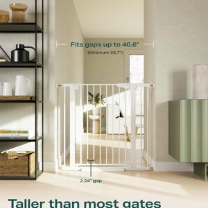 Cumbor 36" Extra Tall, 29.7"- 40.6" Width Baby Gate & Cumbor 30.5" Tall, 29.5"-51.6" Width Dog Gate for House, Stairs, Doorways