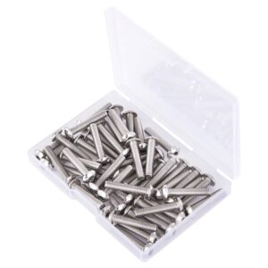 M5-0.8 x 50mm Button Head Socket Cap Screws Bolts 304 Stainless Steel Metric Machine, Allen Hex Drive, Bright Finish Fully Threaded 25PCS