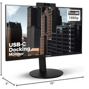 Targus 24-inch USB-C Docking Computer Monitor w/ 100W PD, Adjustable Height Mac PC Monitor 360 Degree Rotating 24 inch Monitor Gaming Monitor w/Dock, Dual Monitor Compatible w/DM4240SUSZ (DM4240PUSZ)