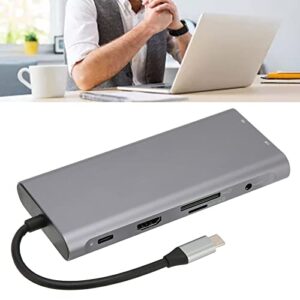 USB C Hub, 11 in 1 USB C to 4K HD HDMI, VGA, Ethernet, 100W PD, 2 USB 3.0, 2 USB 2.0, Audio, SD/TF Card Reader Multport Adapter for Macbook2019/2018/2017, Type C Devices, etc