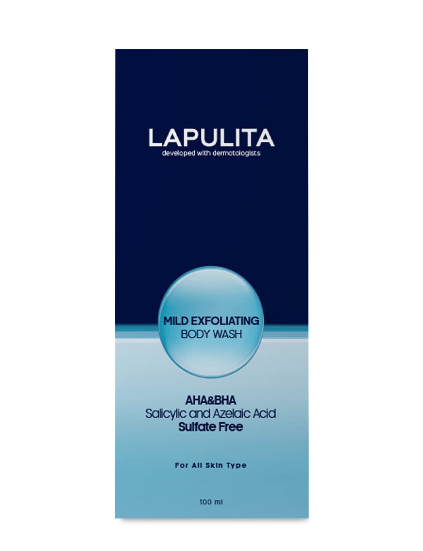 LAPULITA Body Acne Removing Shower Gel, Acne Pimple Treatment, All-Natural Acne treatment gel, Mild Exfoliating Body Wash, 150 mL - 5.07 Oz