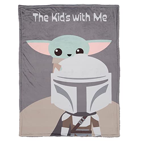 Lambs & Ivy Star Wars The Kids with Me Grogu/The Child/Baby Yoda Baby Blanket