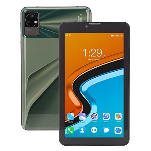 PUSOKEI 7 Inch Tablet,2G RAM 32G ROM,Octa Core Processor,1280x800IPS HD IPS Screen,5GWIFI Dual Band 3500mAh Battery Kids Tablet(Green)