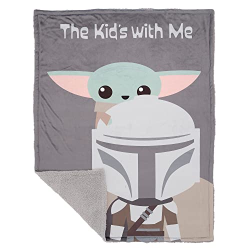 Lambs & Ivy Star Wars The Kids with Me Grogu/The Child/Baby Yoda Baby Blanket