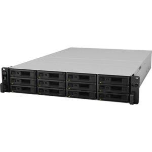 Synology RackStation RS3621xs+ NAS Server with Xeon 2.1GHz CPU, 64GB Memory, 192TB HDD Storage, 2 x 10GbE LAN Ports, DSM Operating System Bundle with Rail kit