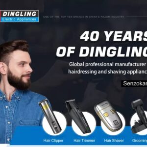 SENZOKAN - Dingling Factory - Foil Shaver 2 Blades - Dry or Wet Shaving - Rechargeable USB - Aluminium Titanium - Compact - Home and Travel. (Black)