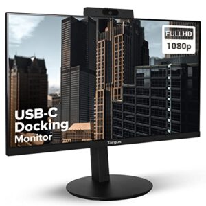 targus 24-inch usb-c docking computer monitor w/ 100w pd, adjustable height mac pc monitor 360 degree rotating 24 inch monitor gaming monitor w/dock, dual monitor compatible w/dm4240susz (dm4240pusz)