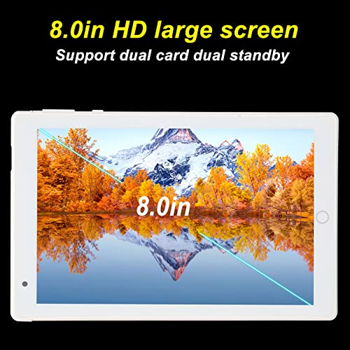 PUSOKEI 8inch Tablet,4GB RAM,64GB ROM,Dual SIM 3G Call,8 Million 16 Million Pixels,WiFi Gaming Tablet PC with 8000mAh Battery(Gold)