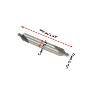 Rannb Center Bits Drill 2mm Tip Diameter HSS Center Spotting Drill Bit Countersink Tools for Lathe Metalworking -10pcs