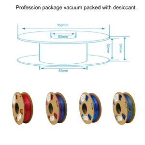 Mindahand Dual Color Pla Filament, 3D Printer Filament Bundle Silk PLA Filament 1.75mm Multicolor Pla Filament Cardboard Spool 4x250g