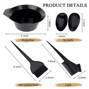 1st Choice Hair Dye Color Brush and Bowl Set, Tint Comb for Hair Tint Dying Coloring Applicator, (2 brushes+Mixing Bowl) …