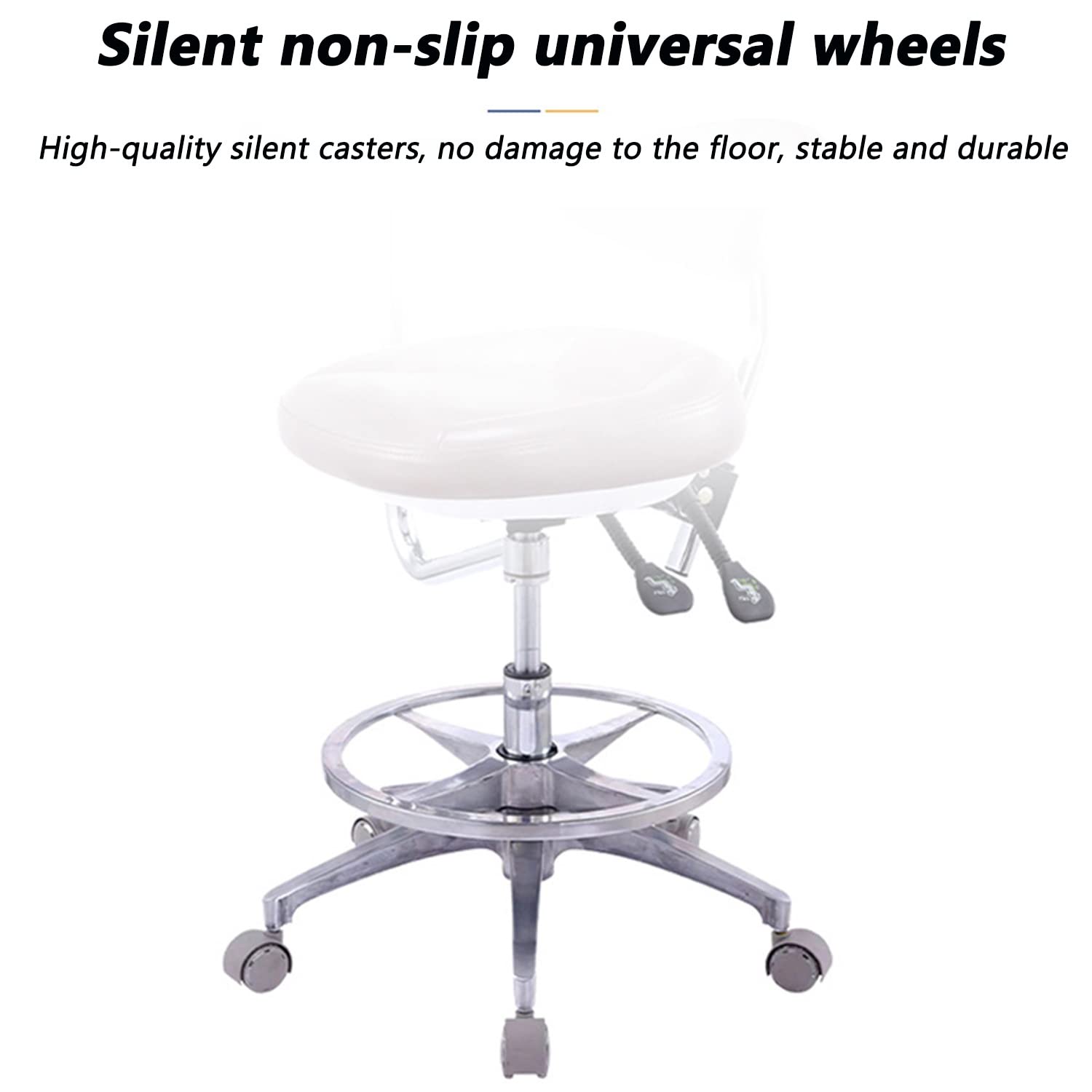 GUNEL Deluxe Leather Dental Chair with Adjustable Armrests Medical Doctor's Chair Lift Swivel Chair Physician Nurse Assistant Chair for Hospital Clinic Lab Office