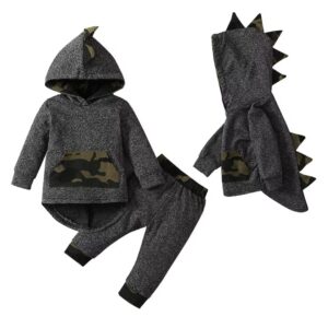 12-18 month boy clothes toddler infant long sleeve plaid pocket hoodie tops + pants fall winter outfit set 2pcs,camo hoodie clothes 12-18 months/100cm