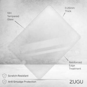 Zugu Case Screen Protector for iPad 10.2 inch (7th/8th/9th Gen) - Tempered Glass Scratch-Resistant Film - Fingerprint & Smudge-Resistant Protector - Includes Biodegradable Installation Guide