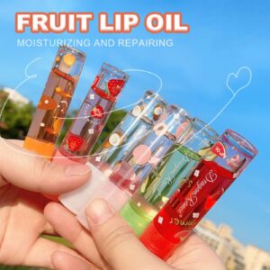 Mrettick Moisturizing Lip Oil 6 Pcs Roll-on Lip Oil Set Fresh Lip Glaze Transparent Colorless Moisturizing Lip Lotion Hydrating Lip Oil Set for Lip Care (#4)