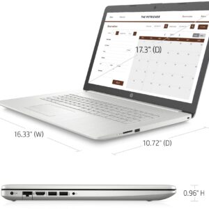 2022 HP Pavilion 17.3’’ HD+ HD+ Anti-Glare Laptop PC, Intel 11th Gen Core i3-1115G4, 8GB DDR4 RAM, 256GB PCIe SSD, HD Webcam, HDMI, Bluetooth, WiFi, Windows 11 Home, Silver + Accessories (Renewed)