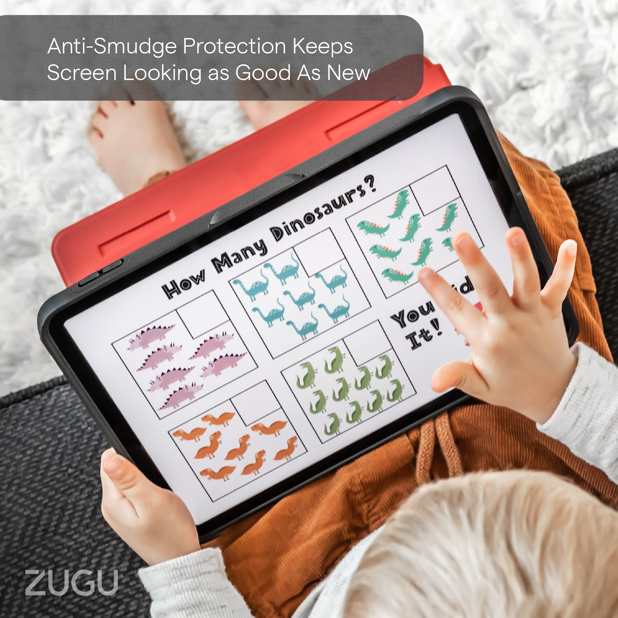 Zugu Case Screen Protector for iPad 10.2 inch (7th/8th/9th Gen) - Tempered Glass Scratch-Resistant Film - Fingerprint & Smudge-Resistant Protector - Includes Biodegradable Installation Guide