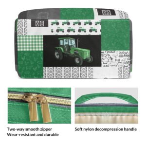 XIUCOO Personalized Patchwork Green Farming Vehicle Tractors Diaper Bag Backpack with Name Custom Nappy Mommy Bags for Baby Girl Boy Gifts