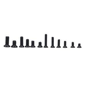 Electronic Repair Screws, Black Flat Head Computer Screw 600 pcs Standard Design for Laptop