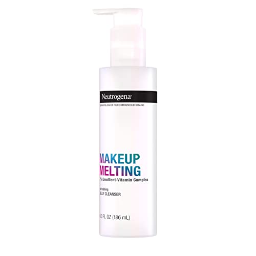 Neutrogena Makeup Melting Refreshing Jelly Cleanser, 7% Emollient-Vitamin Complex, Gentle Face & Eye Makeup Remover to Melt Stubborn Makeup, Cleanse & Condition Skin, Oil-Free, 6.3 fl. oz