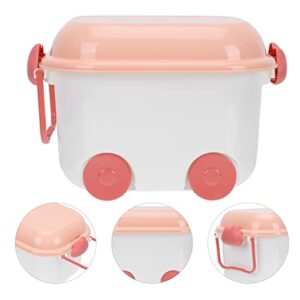 Cabilock Storage Basket Bins Storage Box Box with Wheel Box Chest with Wheel Rolling Storage Box with Wheels Stackable Nursery Bin