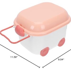 Cabilock Storage Basket Bins Storage Box Box with Wheel Box Chest with Wheel Rolling Storage Box with Wheels Stackable Nursery Bin