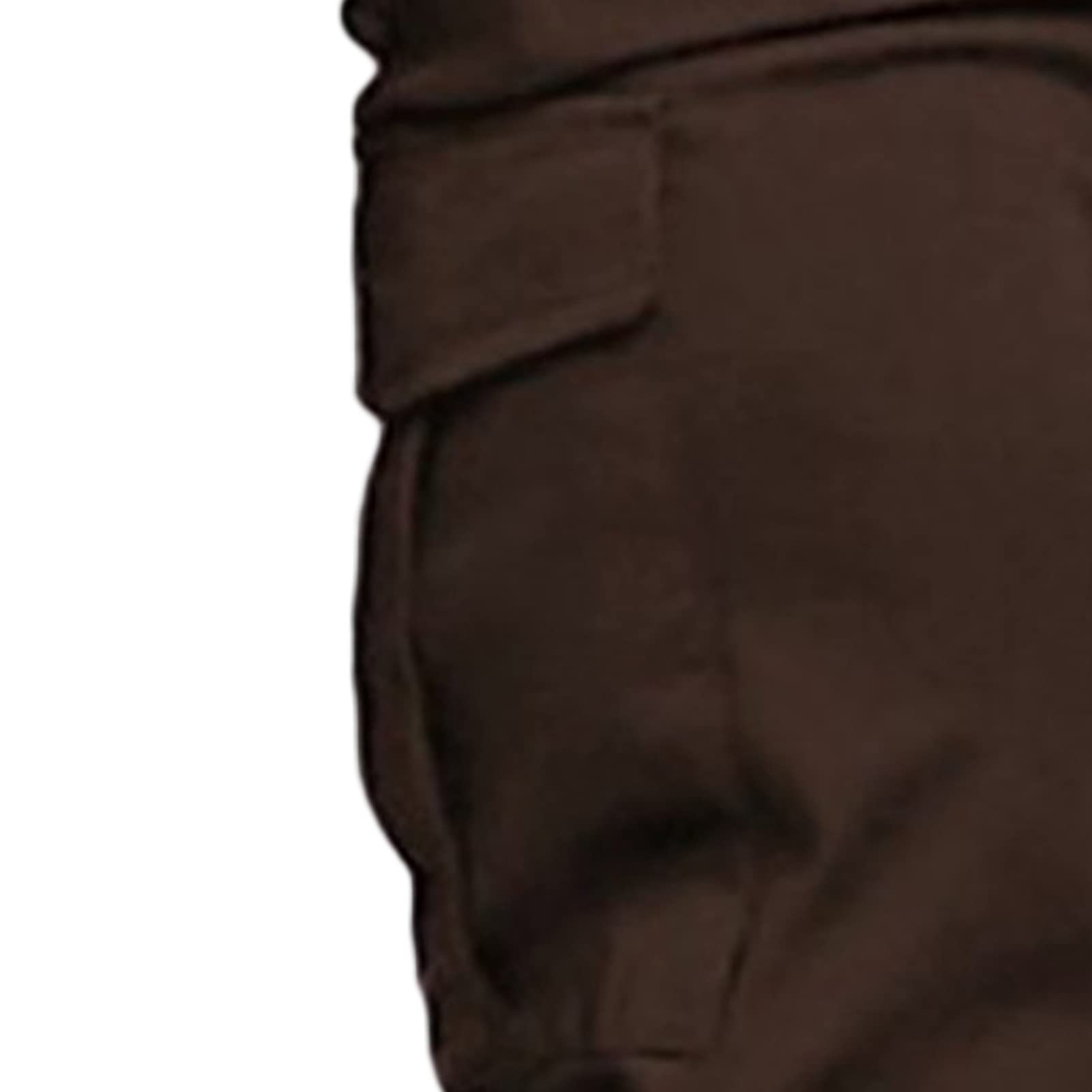 Men's Elastic Waist Multi Pockets Shorts Lightweight Military Cargo Short Pants Drawstring Relaxed Fit Army Short (Brown,4X-Large)