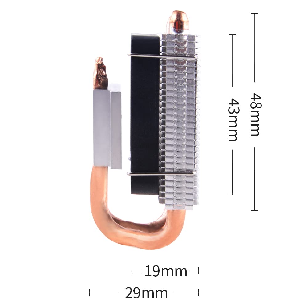 GeeekPi Cooling Fan for Raspberry Pi 4, Low Profile CPU Cooler with 40x40x10mm Cooling Fan and Aluminum Heatsink, Compatible with Raspberry Pi 4 Model B & Pi 3B+/Pi 3B (Type B)