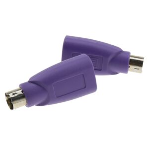 ZZHXSM USB to PS2 Adapter 2PCS Purple USB Female to PS/2 Male Converter Ch adapter for Mouse Keyboard and Bar Code Scanner