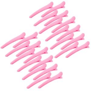 24 pcs yission 3.1 inch pink matte alligator hair clips barrettes no crease duck billed clips - hair styling accessories for women and girls