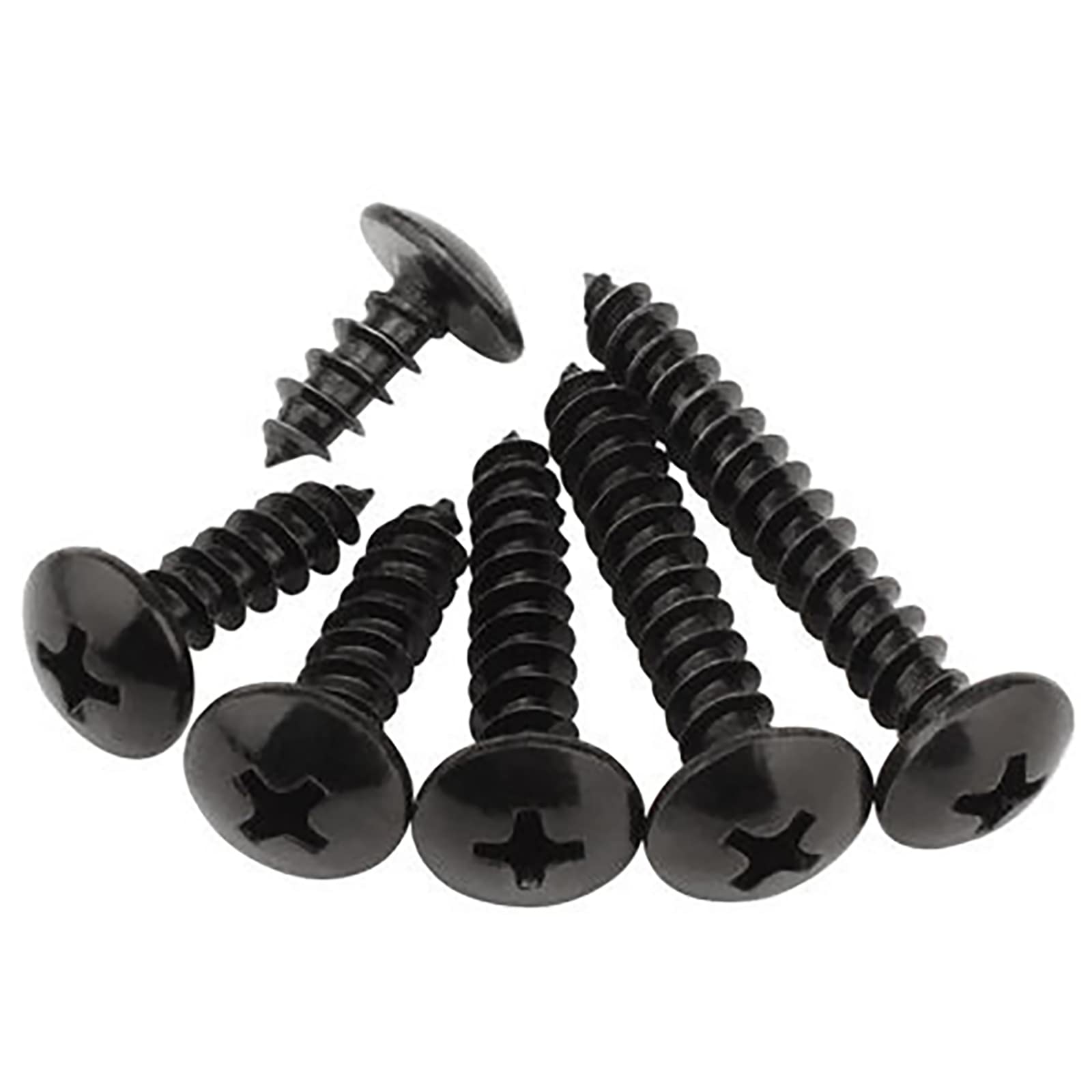 HanTof 125 Pcs Small M3 x 20mm Black Phillips Truss Head Wood Screws,Cross Mushroom Head Self Tapping Furniture Cabinet Screws,Sheet Metal Screw,Hardened Carbon Steel with Black Oxide Coated,Type A