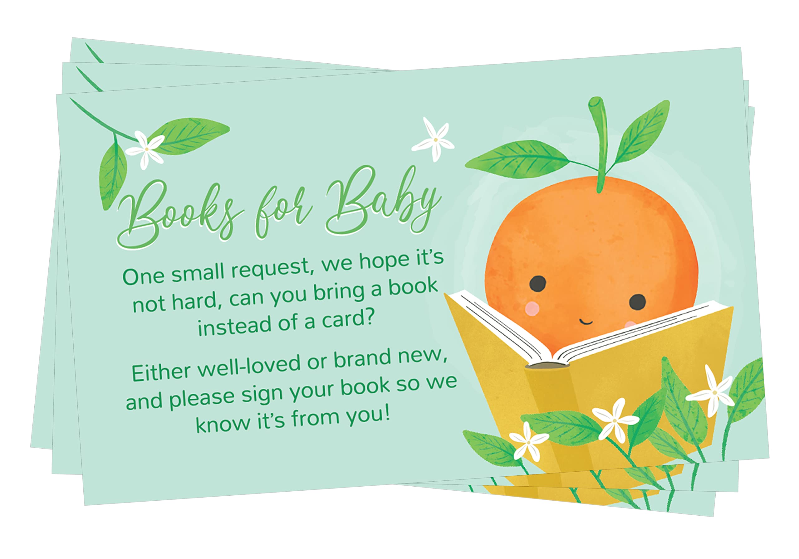 Wish Clover Little Cutie Baby Shower Book Request Cards (24-Count)