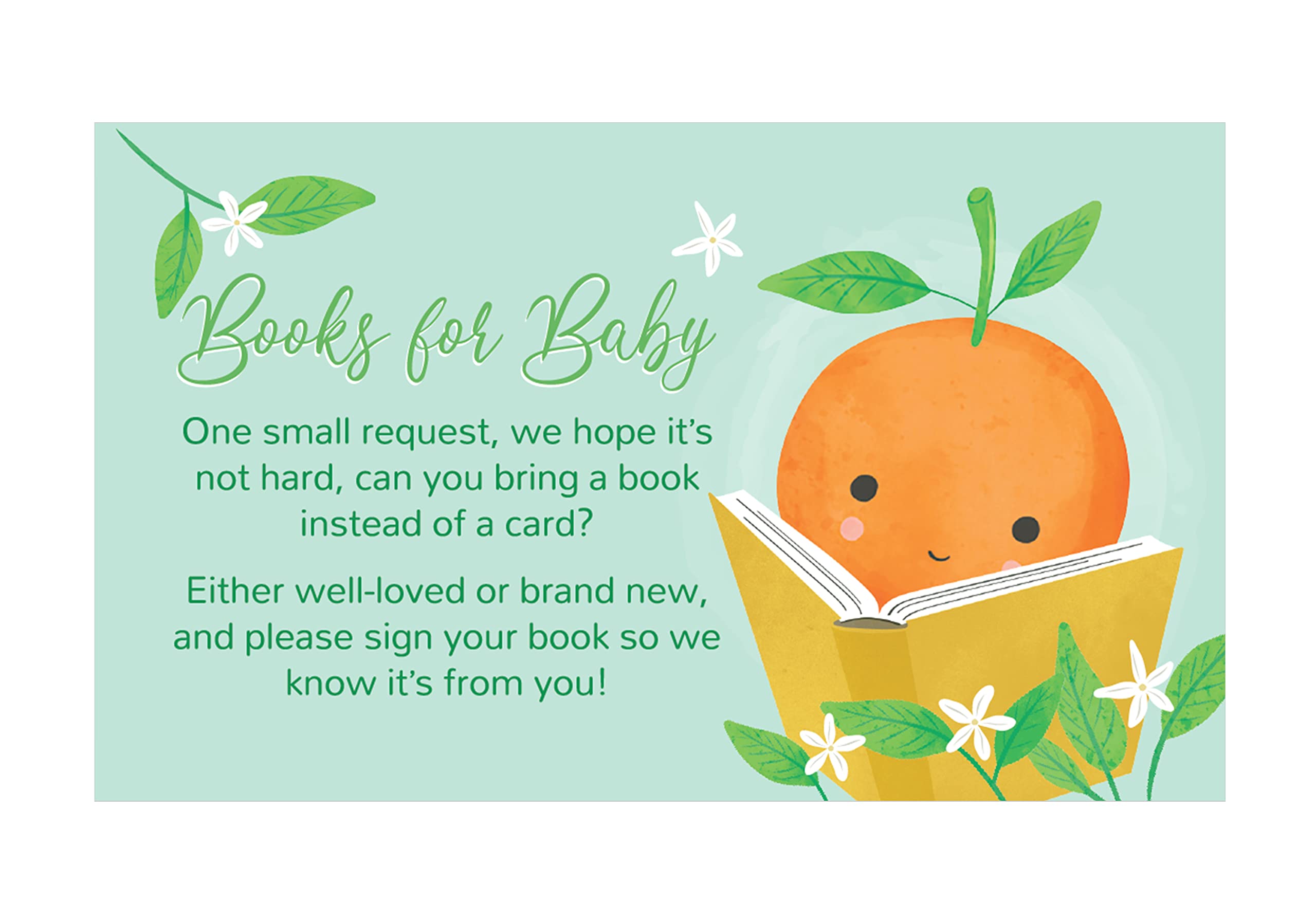 Wish Clover Little Cutie Baby Shower Book Request Cards (24-Count)