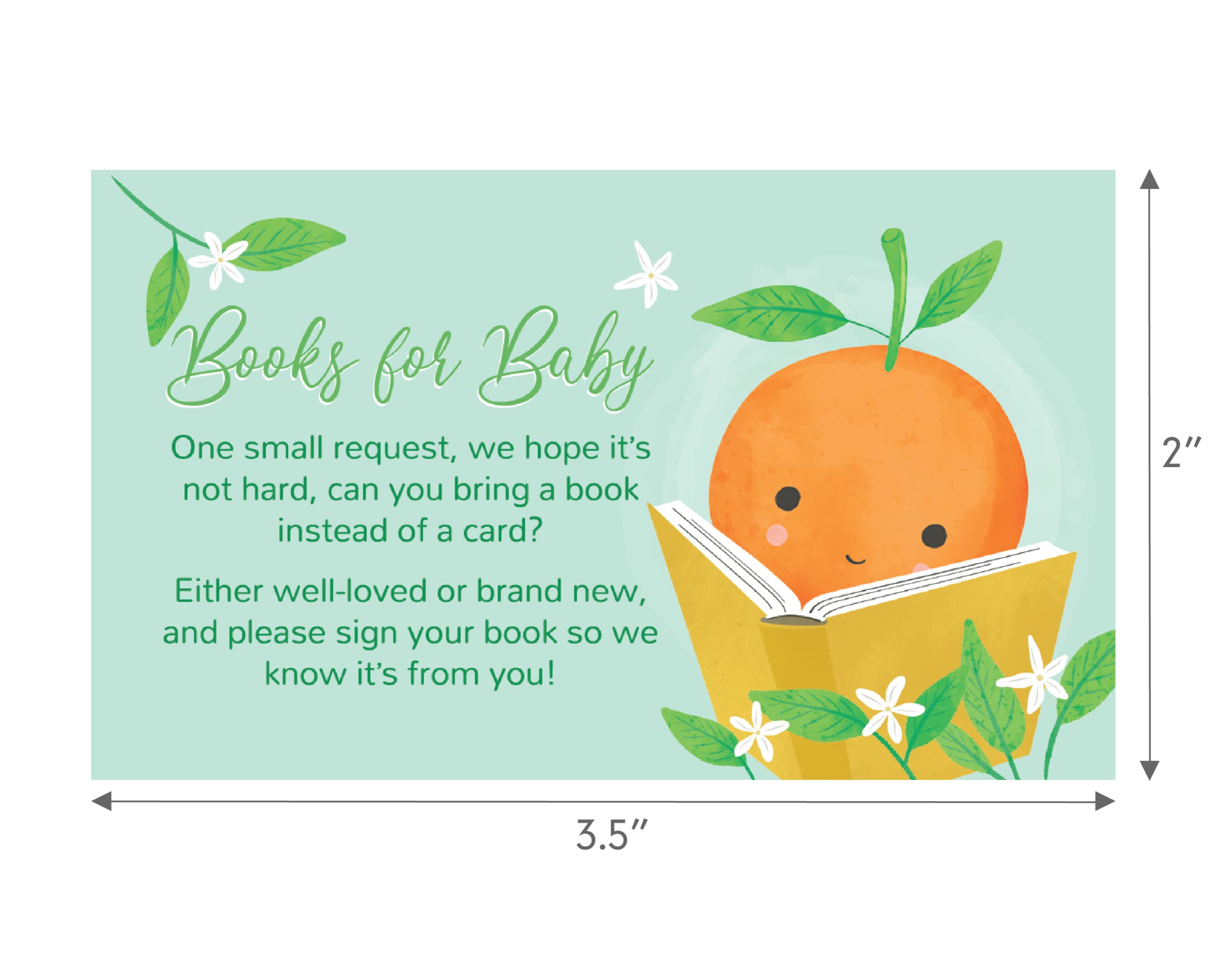 Wish Clover Little Cutie Baby Shower Book Request Cards (24-Count)