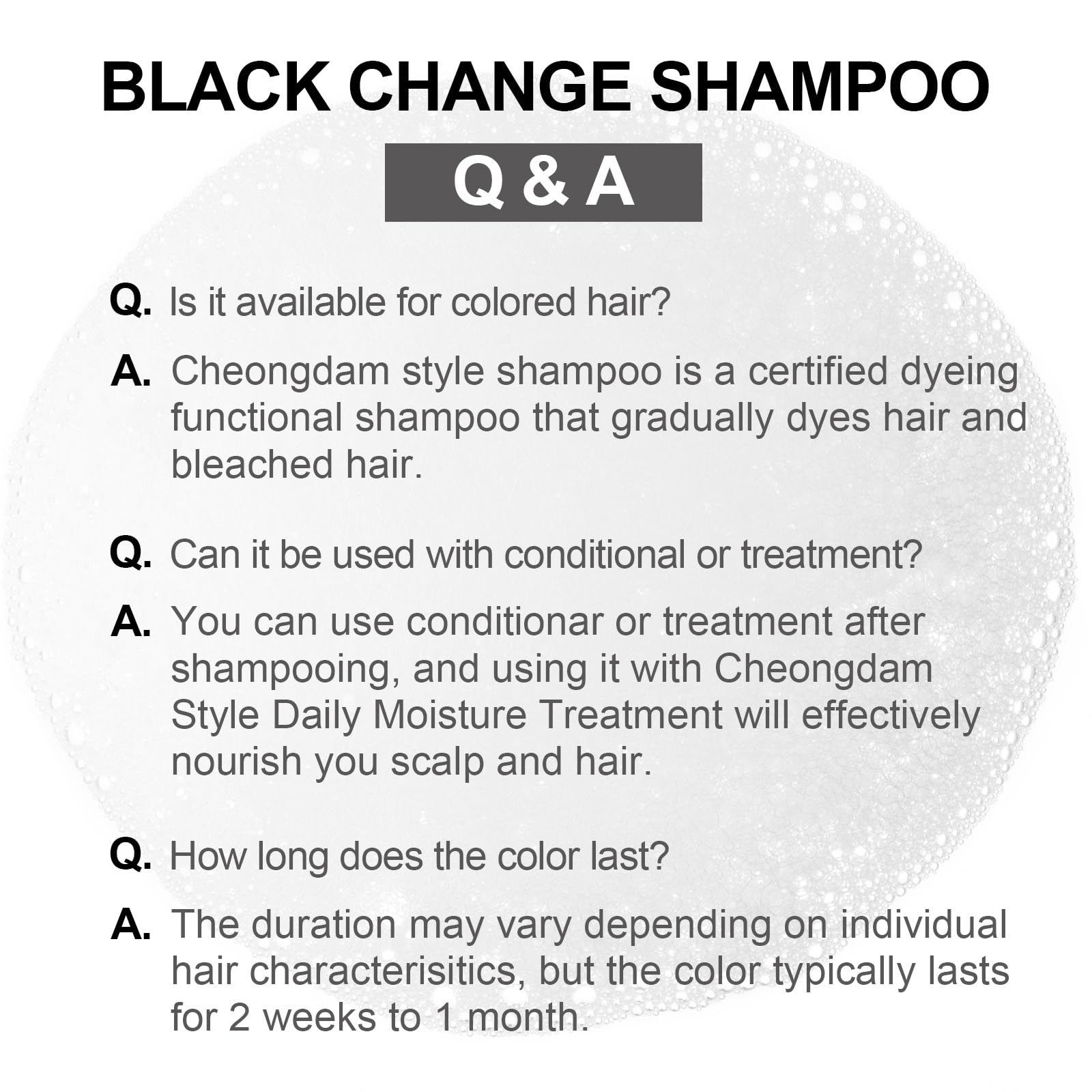 CHEONG DAM STYLE Forest Black Change and Coverage Volume Shampoo, Semi Permanent Hair Color, Korean and Darkening Grey Hair Dye, Peptide, Ceramide, Hyaluronic Acid, Paraben Free, 6.7oz (Dark Brown)