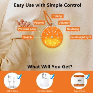 White Noise Machine Baby, Portable Sound Machine for Baby Kids Adult Sleeping, 10 Soothing Sounds, 7-Color Night, USB Rechargeable, Auto-off Timer, Sleep Noise Machine Therapy for Home, Office, Travel