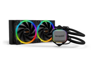 be quiet! pure loop 2 fx 240mm, cpu liquid cooler for intel core i3/i5 or amd ryzen 3/5, argb led illumination, 2x light wings pwm high-speed fan -bw013 black